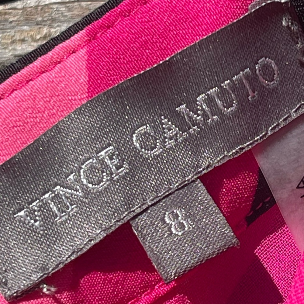 Vince Camino Chevron Patterned Pink and Black Skirt Size 8 - Picture 7 of 10